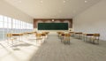 3d rendering of new normal classroom Royalty Free Stock Photo