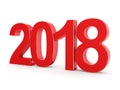 3D rendering 2018 New Year red digits