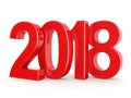 3D rendering 2018 New Year red digits