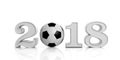 3d rendering new year 2018 with soccer ball Royalty Free Stock Photo