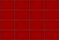 3d rendering. normal red square grid art tile pattern design wall texture background.
