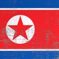 Scratched North Korea flag