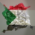 North Sudan flag liquid