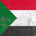 Scratched North Sudan flag