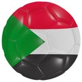 North Sudan flag on a soccer ball