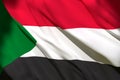 3d rendering of North Sudan flag