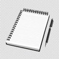 3D rendering notepad isolated on transparent background