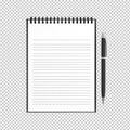 3D rendering notepad isolated on transparent background