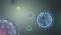 3D rendering of noval coronavirus Royalty Free Stock Photo