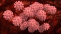 3d rendering of novel coronavirus concept responsible for asian flu outbreak and coronaviruses influenza