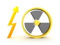 3D Rendering of nuclear energy logo