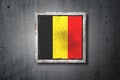 Belgium flag in concrete wall Royalty Free Stock Photo