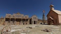 Old western abandoned village with church, saloon and jail Royalty Free Stock Photo