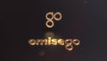 3D Rendering of OMISEGO cryptocurrency golden logo