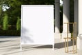 3D rendering of an outdoor wedding whiteboard with a welcome sign and seating chart mockup. Greeting template with a clipping path Royalty Free Stock Photo