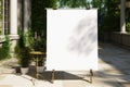 3D rendering of an outdoor wedding whiteboard with a welcome sign and seating chart mockup. Greeting template with a clipping path Royalty Free Stock Photo