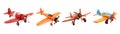 3D Rendering Pack of a Toy Airplane on Transparent Background Royalty Free Stock Photo