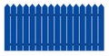 3d rendering of painted blue fence