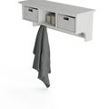 3D rendering of a paler gray coat rack display storage unit shelf isolated on a white background Royalty Free Stock Photo