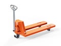 3d rendering of a pallet jack isolated in white studio background Royalty Free Stock Photo