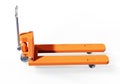 3d rendering of a pallet jack isolated in white studio background Royalty Free Stock Photo