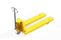 3d rendering of a pallet jack isolated in white studio background Royalty Free Stock Photo