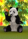 3D Rendering Panda Bear