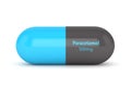 3d rendering of paracetamol pill over white Royalty Free Stock Photo