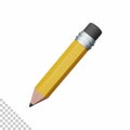 3d rendering pencil isolated useful for education, knowledge, school and class design