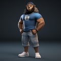 Hip-hop Flair: 4d Male Lion Character In Uhd Image