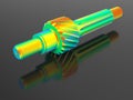 3D rendering - perspective FEA shaft analysis