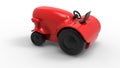 3D rendering - perspective view of a small isolated tractor Royalty Free Stock Photo