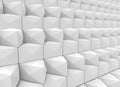 3d rendering. perspective view of triangular polygonal cube stack wall background Royalty Free Stock Photo
