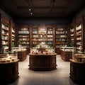 3D rendering of a pharmacy in a shopping mall or drugstore Royalty Free Stock Photo