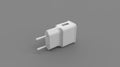 3D rendering of phone charger socket plug electrical charge jack. Isolated in studio background Royalty Free Stock Photo