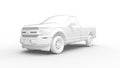 3D rendering of a pick up truck isolated on white background