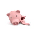 3d rendering of a pink ceramic piggy bank