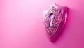 Pink Ornate Shield Keyhole: Security Concept Image