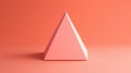 A 3D rendering of a pink pyramid on a gradient background. Royalty Free Stock Photo
