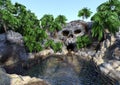3D Rendering Pirate Islnad Royalty Free Stock Photo