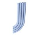 3d rendering of plaster molds Abstract geometry blue figure. Minimalistic forms. Stylish aesthetic showcase, exhibitions
