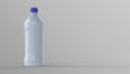 3d rendering plastic bottle on grey background. Ecology problem image