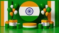 3d rendering podium of india independence day 234