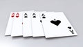 Poker cards falling Royalty Free Stock Photo