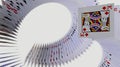 3d poker cards falling Royalty Free Stock Photo