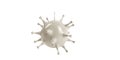 3D rendering porcelain model. Coronavirus bacteria cell, 2019-nCoV Novel Coronavirus SARS-CoV-2 Bacteria. Danger, virus, flu.