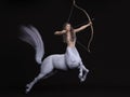 3D Rendering : A portrait of the female centaur, a pinup female centaur