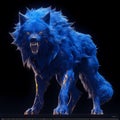 Blue Mythical Wolf - Powerful and Majestic