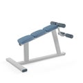 3D rendering of press and hyperextension bench isolated in white background