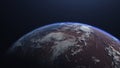 3D rendering of the process of terraforming Mars as a result of humanity colonization of the red planet